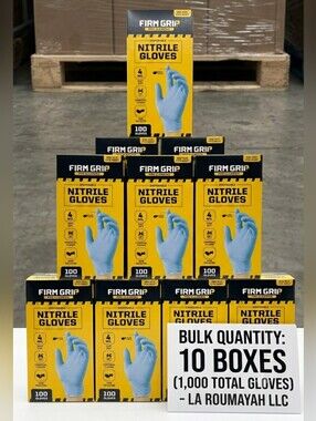 Firm Grip Pro Cleaning Nitrile Gloves 4 Mil Heavy Duty Bulk 10 Cases 1000 Gloves